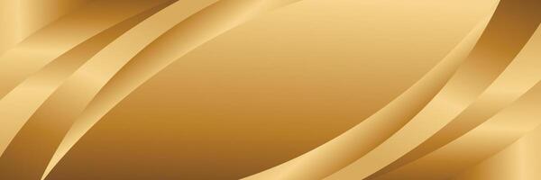 smooth metallic gradient gold background with flowing curves vector