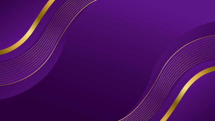 Elegant purple luxury wave background with gold lines. Abstract modern design for Invitations, awards, sales, events, templates, banners, covers, websites, and pages