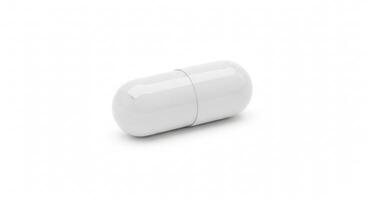 Close-up of a Blank White Capsule photo