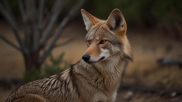 Coyote portrait in nature photo
