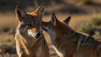 Coyote and jackrabbit photo