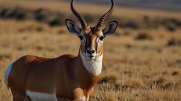Antelope portrait in savanna photo