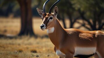 Close-up of a gazelle in savanna photo