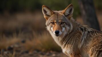 Coyote portrait in natural light photo