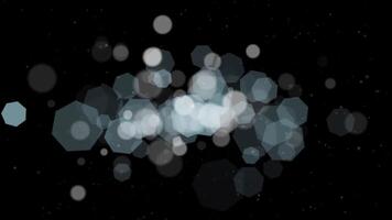 Particles Bokeh on Black Background 02 video