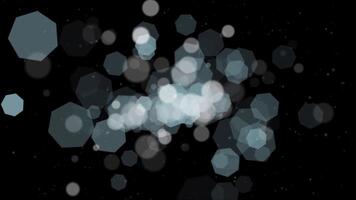 Particles Bokeh on Black Background video