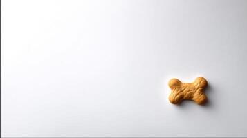 Natural Pet Treat on Minimalist Backdrop With Ample Space for Branding or Captions photo