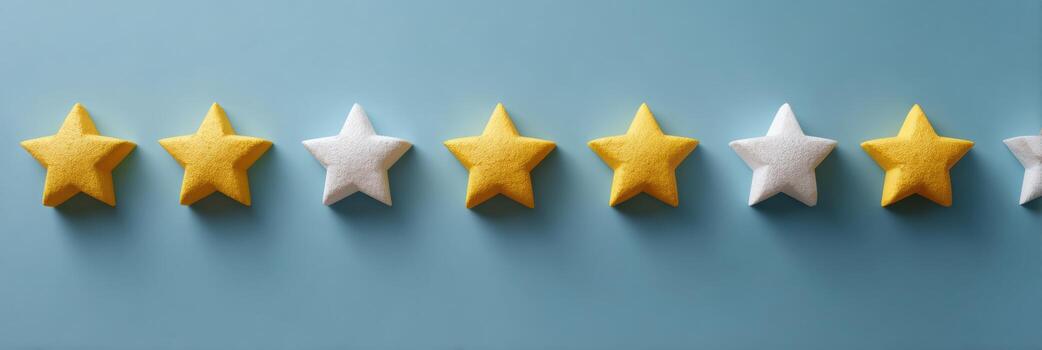 Customer Feedback Loop Visualization With Stars Highlighting Satisfaction Review on Minimal Background photo