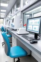 Inside a modern facility for the production of advanced biosensors with innovative designs and vibrant colors photo
