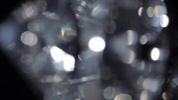 Diamond Light Reflection Isolated on Black Background 05 video