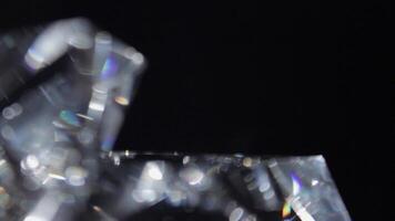 Shining crystal diamond light optical refraction video