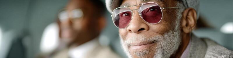 Elderly Black aviator shares inspiring flying experiences with young pilots in training setting photo