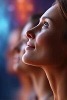 Joyful faces filled with wonder and gratitude in a colorful setting at the Promised Land photo
