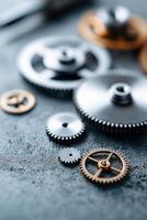 Intricate machinery components showcasing the art of watch production with detailed craftsmanship photo