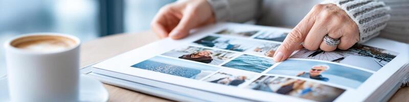 Exploring memories and inspiration through a photo album of successful peers
