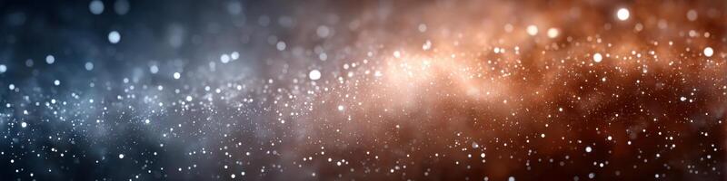 Glowing celestial nebula filled with sparkling stars in warm tones for creative use photo