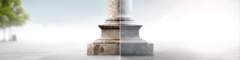 Restoration project showcases transformation of worn-down statue into dazzling work of art photo
