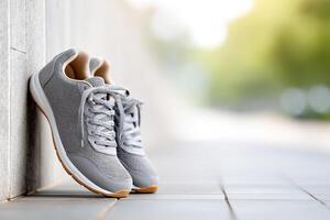 Supportive shoes in outdoor setting for comfort and joint health tips photo