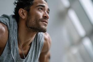 Adventurous stunt performer confidently tackling challenging routines in training session photo