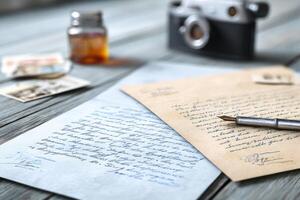 Exploring secrets and omission through anonymous letters in a quiet, reflective environment photo
