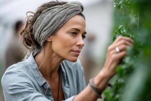 Middle-Eastern farm director developing eco-friendly farming strategies in sustainable agriculture initiative photo