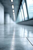 Evocative smooth concrete textures in a minimalist architectural space with expansive layout for creativity photo