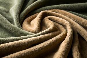 Swirled Beige and Green Fabric Texture photo