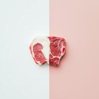 Fresh meat on contrasting background photo