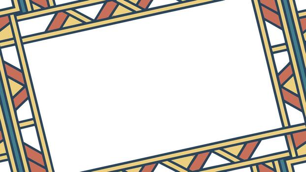 cuadrado marco hecho desde intersectando rojo, azul, y amarillo líneas, con blanco espacio dentro vector