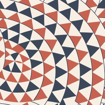 un resumen geométrico modelo con concéntrico semicírculos hecho de triangulos vector