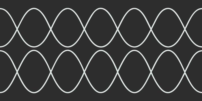 Repetitive waveform pattern, audio-inspired lines in subtle gradient tones on black vector