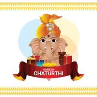 Ganesh Chaturthi celebration illustration vector