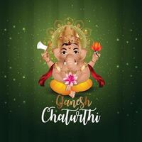 Ganesh Chaturthi illustration with vibrant colors vector