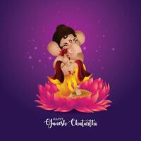 Lord Ganesha illustration for celebration vector