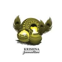 Krishna jama masi, a festival in india vector