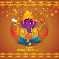 Lord Ganesha illustration for Ganesh Chaturthi vector