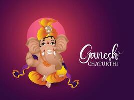 Lord Ganesha illustration for Ganesh Chaturthi vector