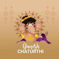 Illustration of Lord Ganesha for celebration vector