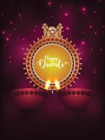 Diwali background with diwali diya and diwali diya diya di vector