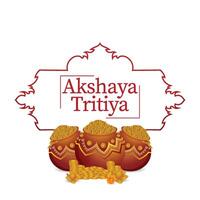 Akshaya tritya is a festival celebrated in india vector