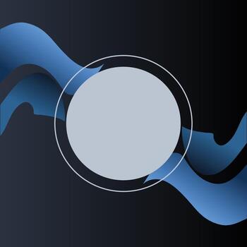 abstract photo frame patterns media post template blue background 02 vector