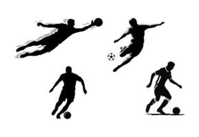 Dynamic football player in action ready for sports graphics and branding vector