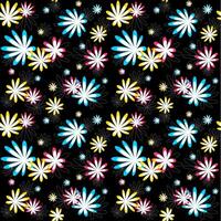 Abstract flowers seamless pattern vector