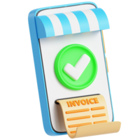 digital invoice mobile png