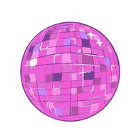 Colorful disco ball reflecting vibrant light at a lively dance party during the evening hours vector