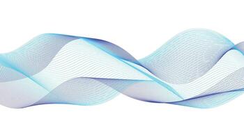 Blue and Purple Abstract Wave Background with Gradient Lines vector