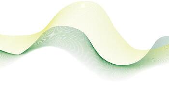 Green and Yellow Abstract Wave Background with Smooth Lines vector