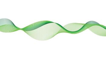 Green Abstract Wave Background, Smooth Flowing Line Design vector