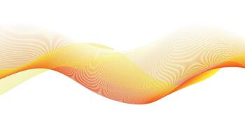 Soft Yellow and Orange Abstract Wavy Lines on White Background vector