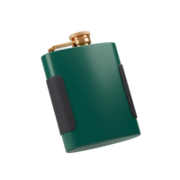 3D Rendered Hip Flask Isolated on Transparent Background png